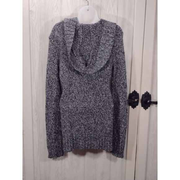 Rue 21 Women's Hooded Sweater Wool Cotton Hoodie Grey Black Size XL Extra Large - Picture 5 of 12